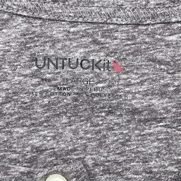 Untuckit Womens Blouse Large Gray Short Sleeve Camping Hiking Outdoor - Picture 7 of 11